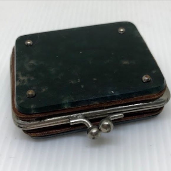 VINTAGE RARE Stone Coin Wallet & Purse - Picture 5 of 7